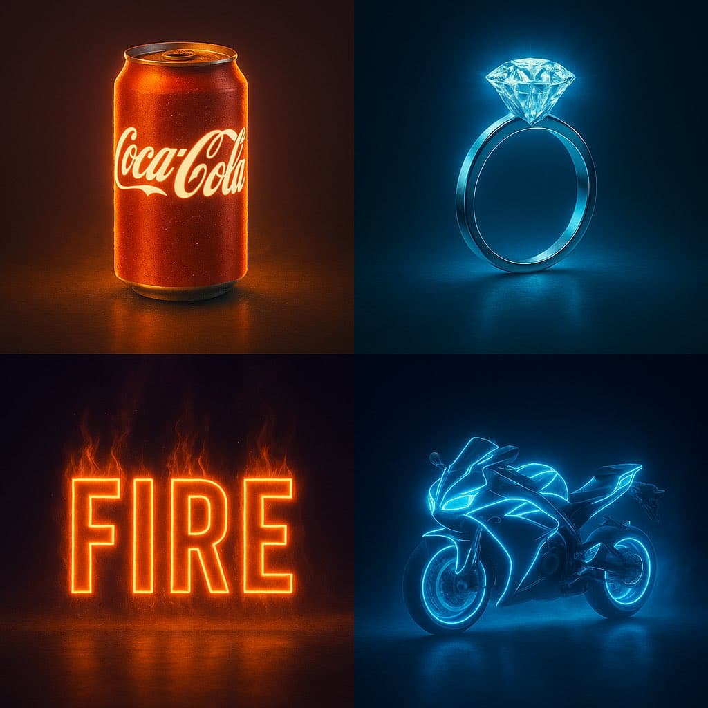 Neon effect poster