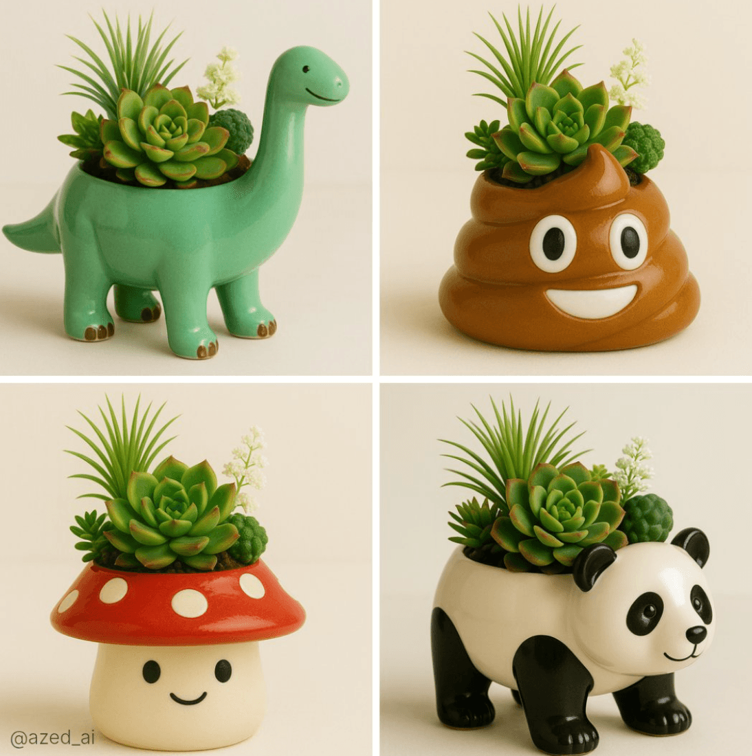 Emoji turns into a flower pot