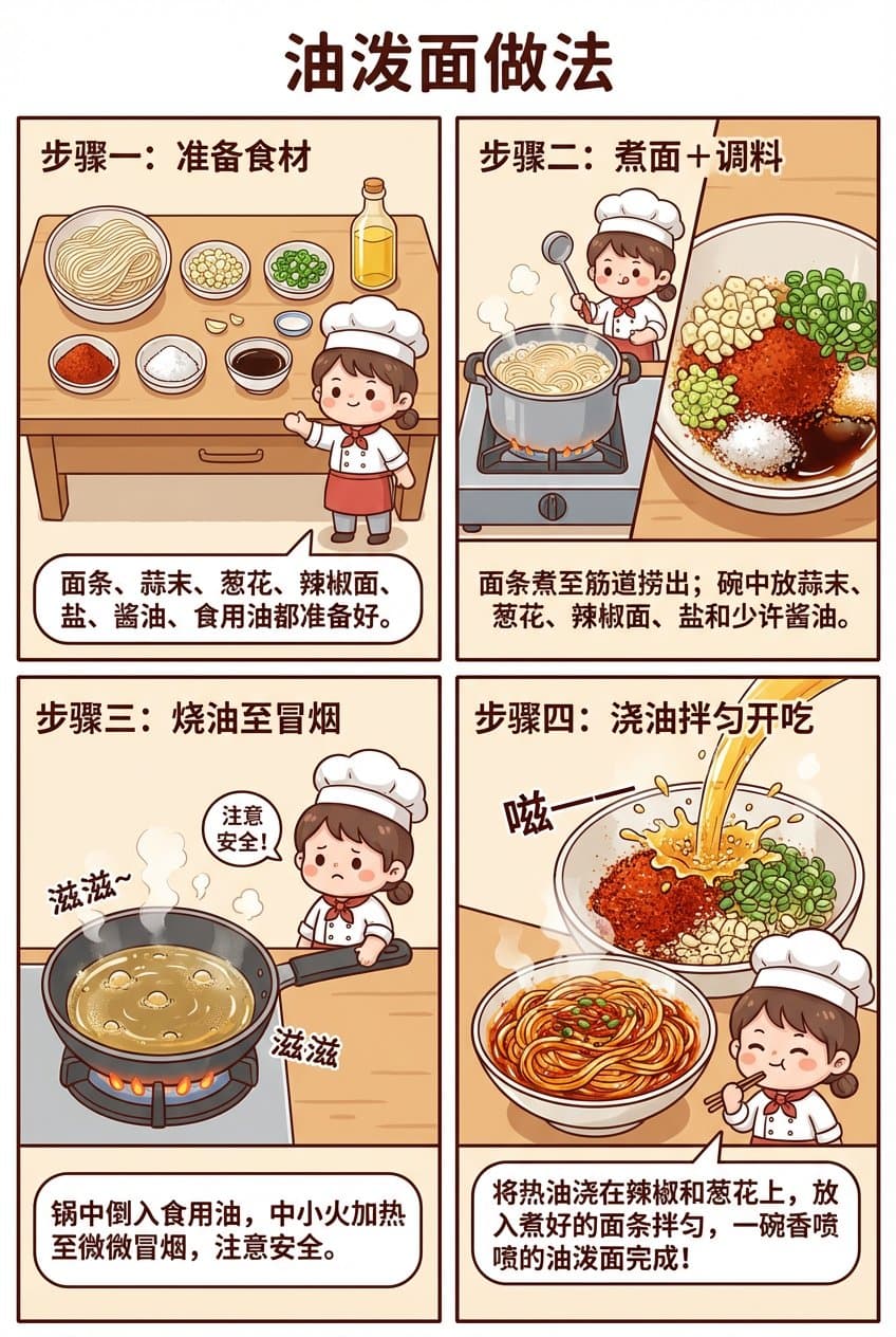 Oil-Splashed Noodle Grid Comic