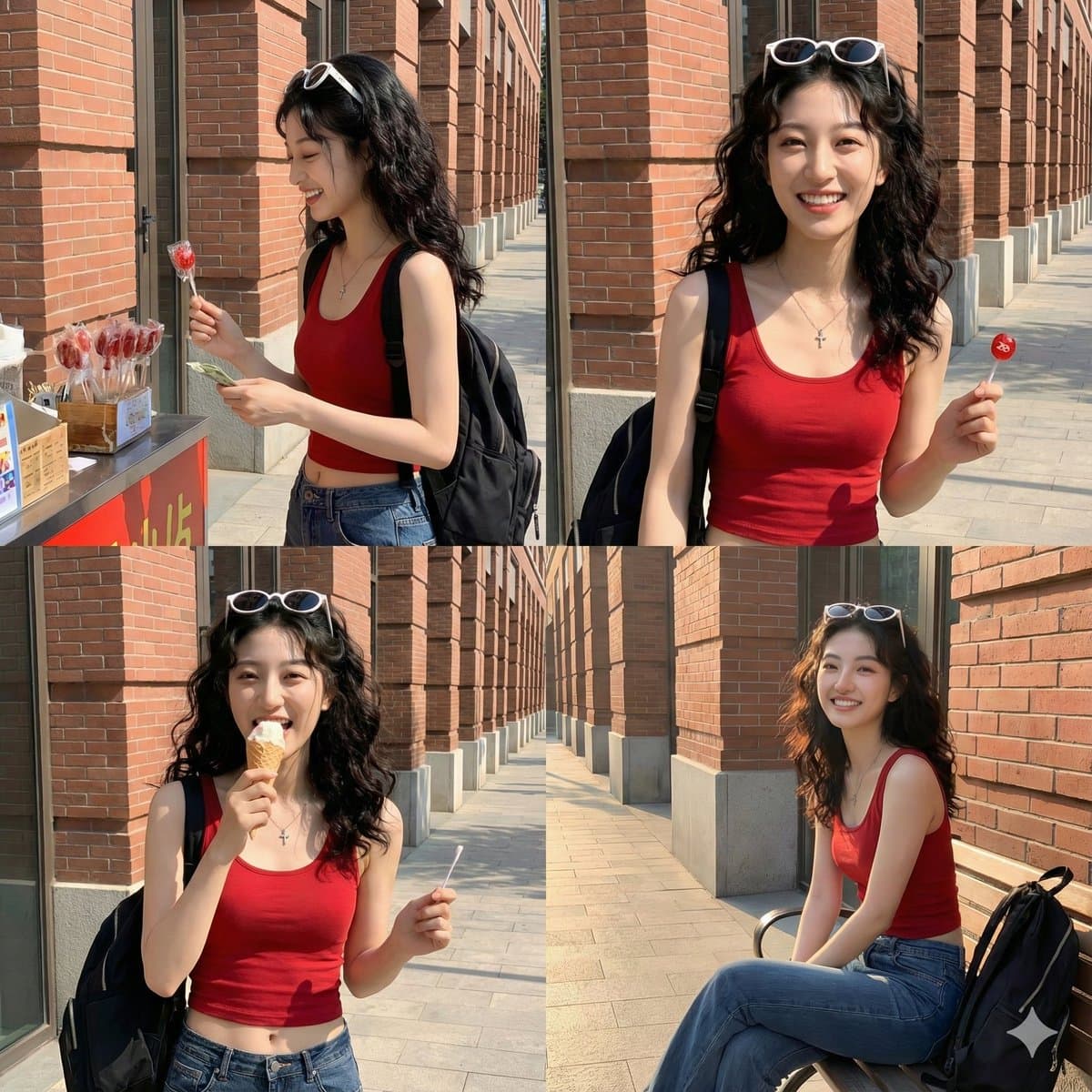 Predicting frames before and after the current moment.