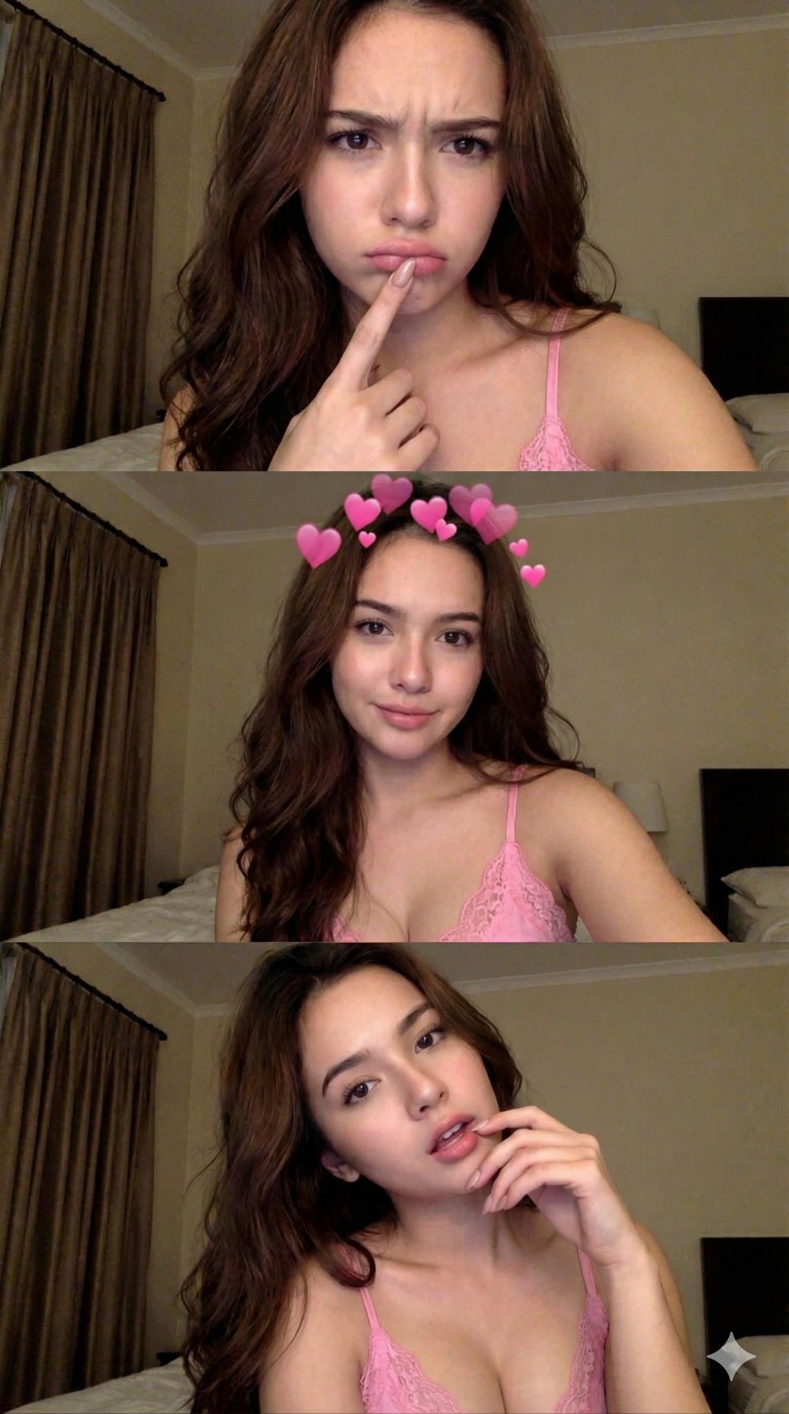 Vertical three-panel collage