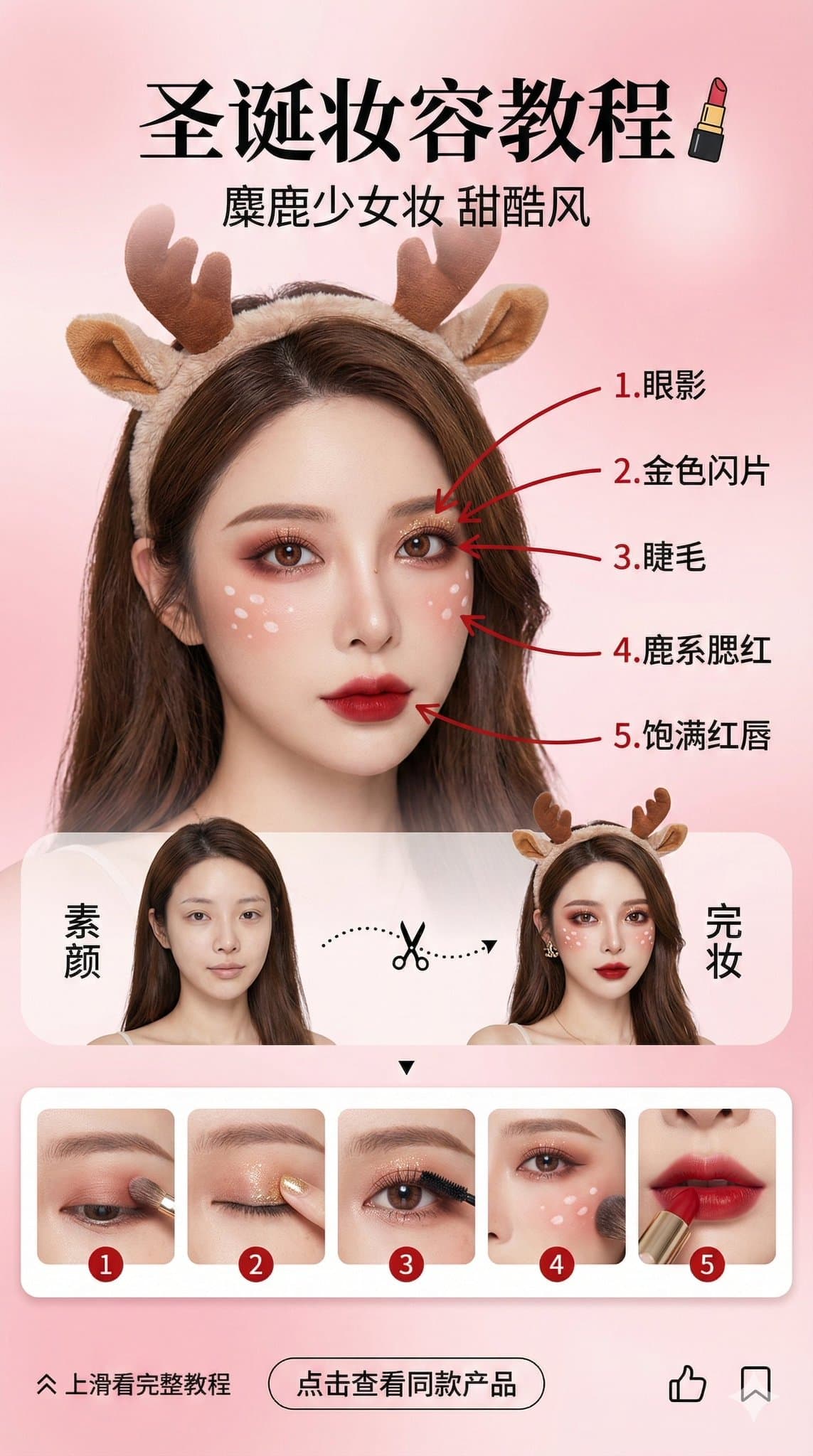 Christmas Special - Beauty Blogger's Christmas Makeup Tutorial Interface