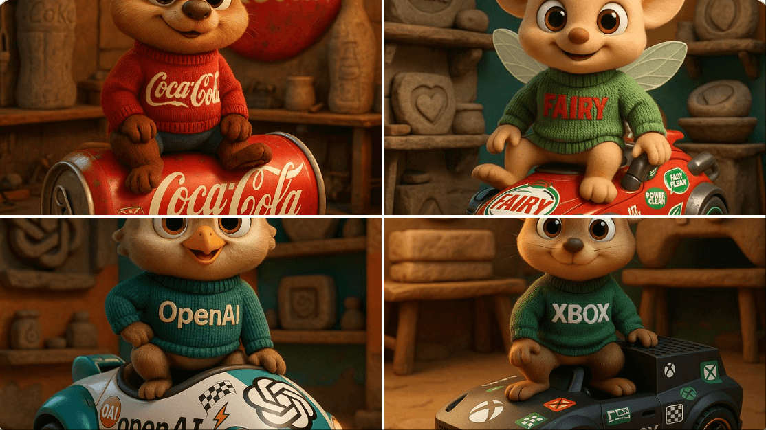 شخصية حيوان كرتونية ثلاثية الأبعاد من العلامة التجارية 158