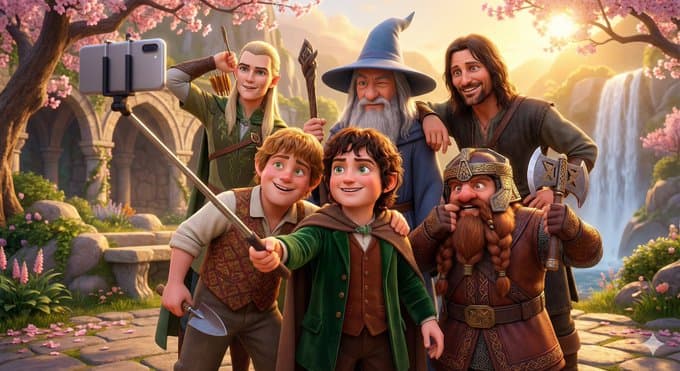 مشهد رسوم متحركة ثلاثية الأبعاد على طراز بيكسار